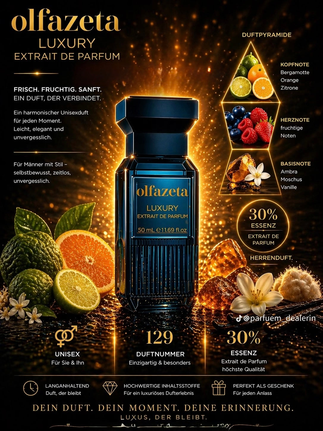 № 129 – Fruchtig, leicht Zitrisch & Verspielt - Frucht Essence im Flacon